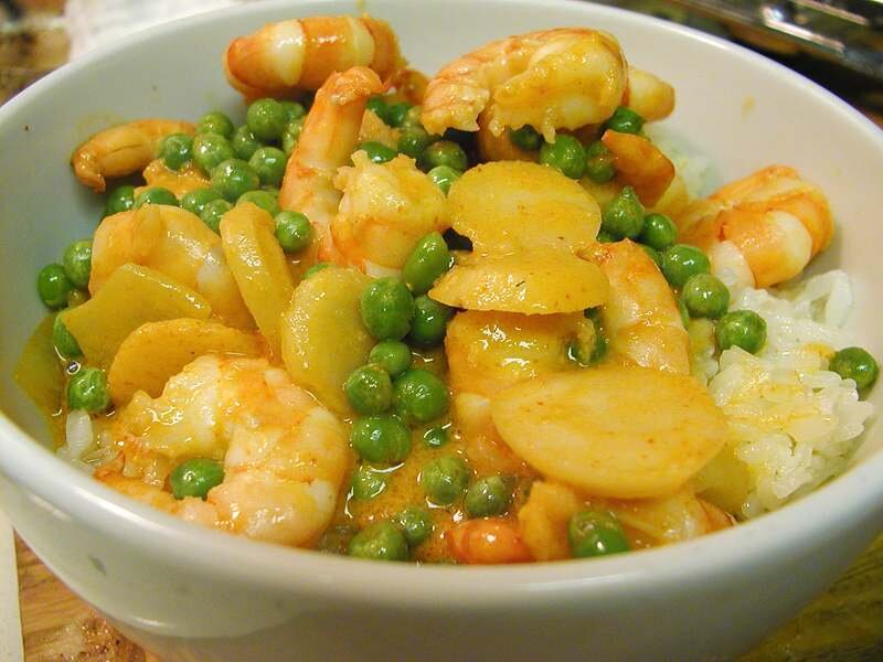 Shrimp and Pea Curry