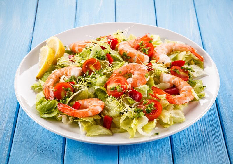 Shrimp Salad on Lettuce