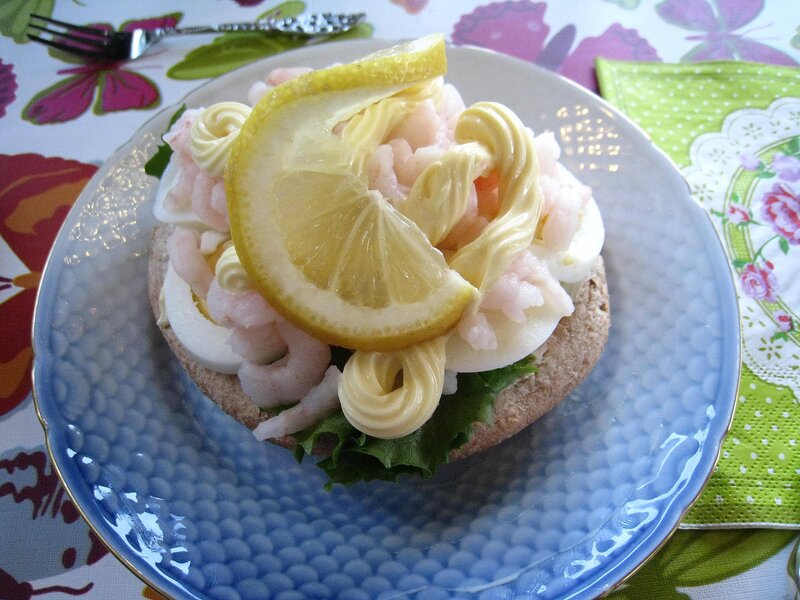 Shrimp Sandwich on Plate