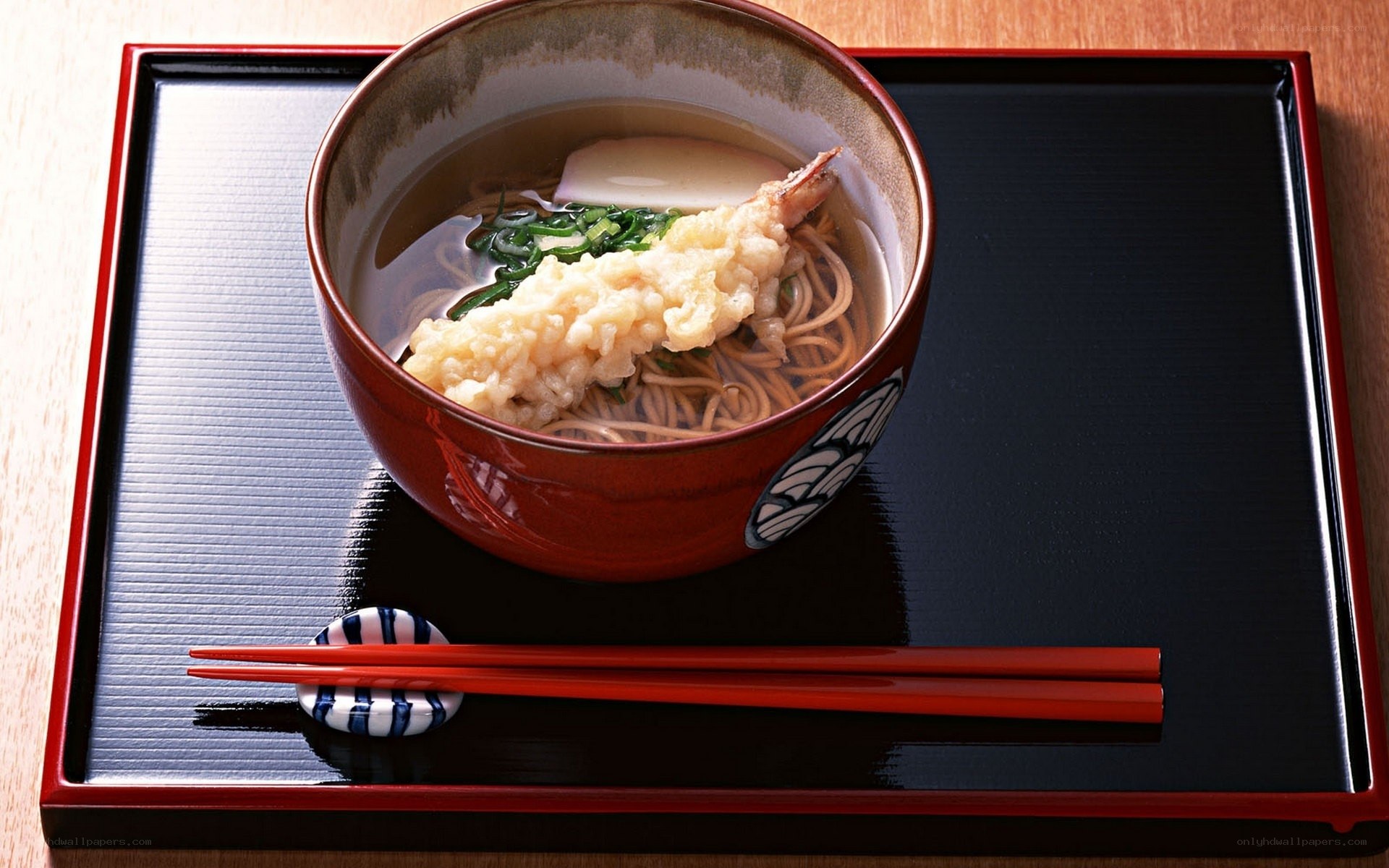 Shrimp tempura noodle soup