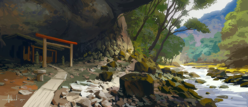 Shrine by a River