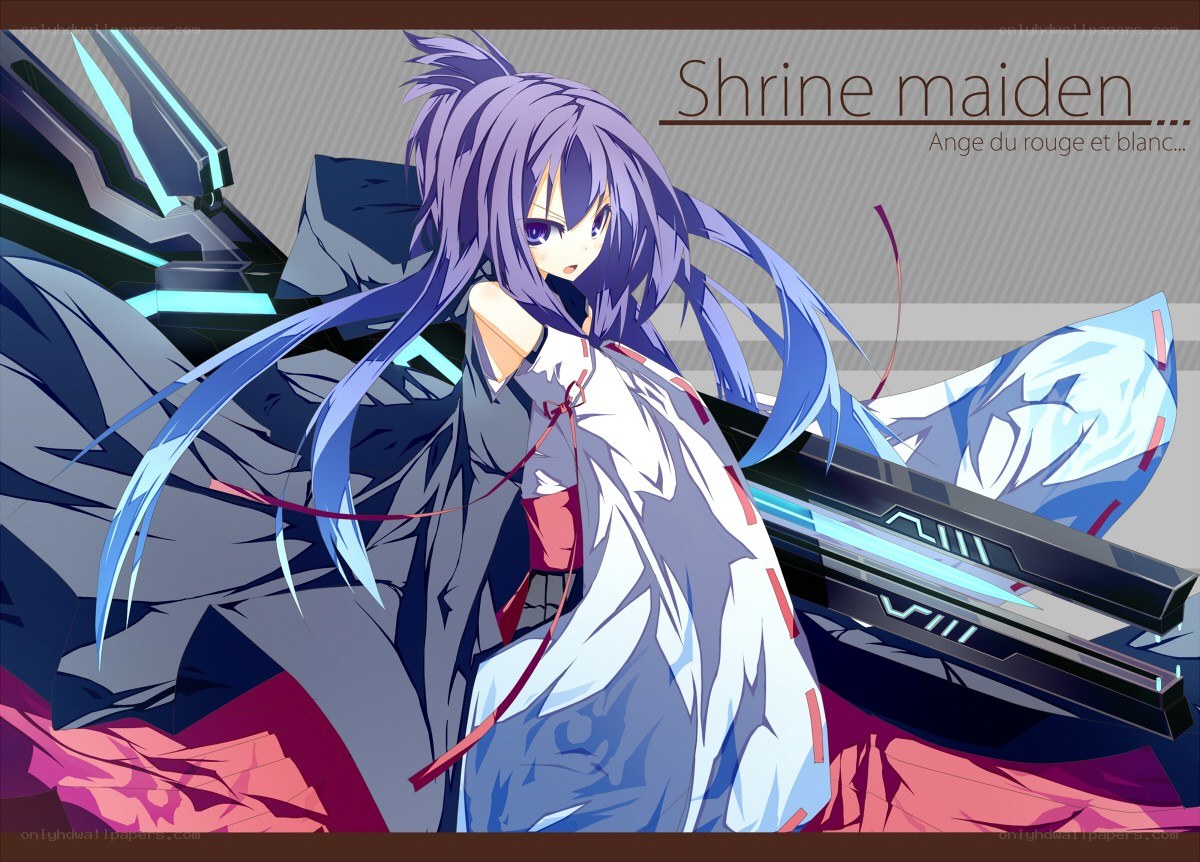 Shrine maiden anime character