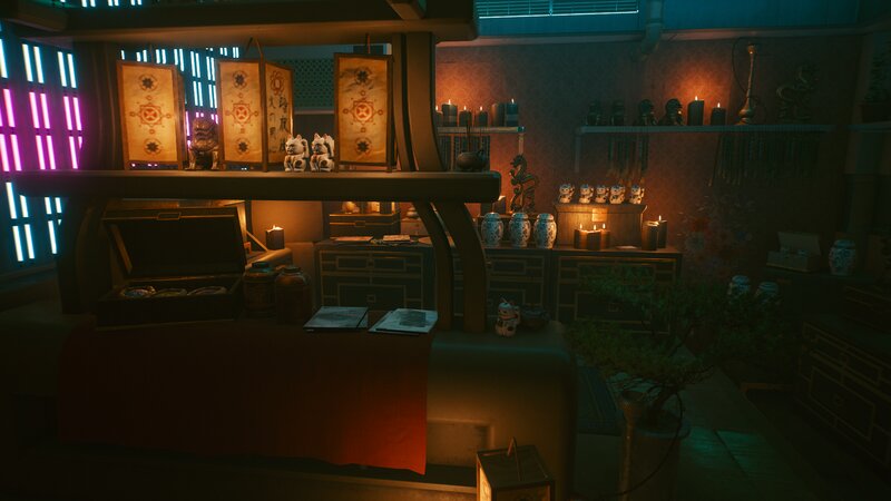 Shrine with Lanterns