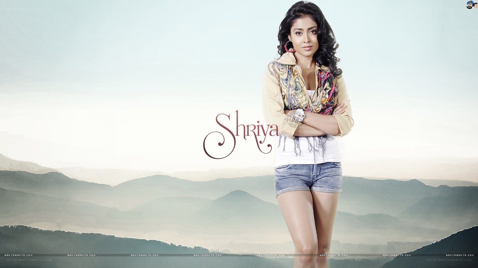 Shriya in mountain landscape