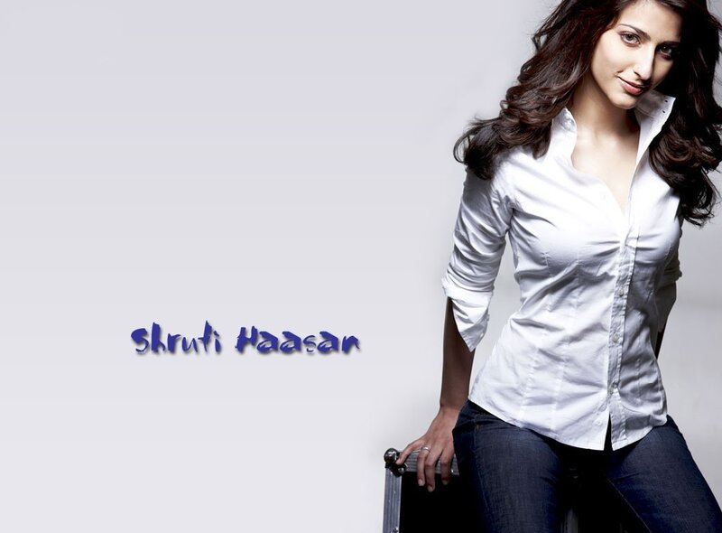 Shruti Haasan in white shirt