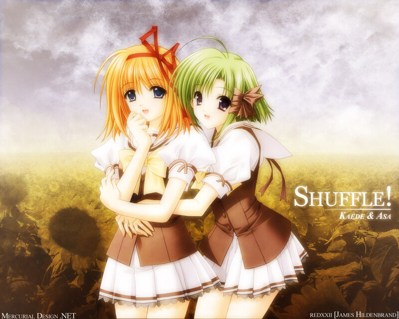 Shuffle! characters in a field