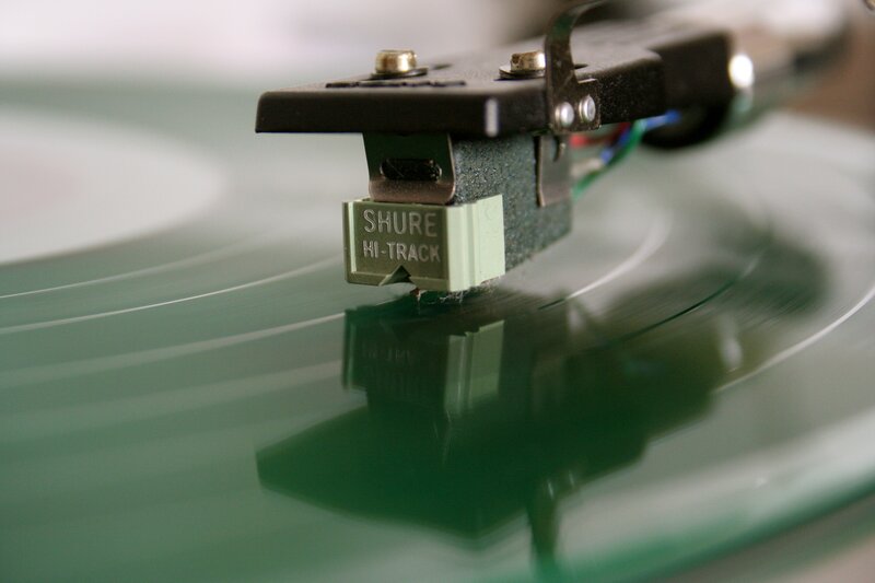 Shure Hi-Track cartridge on vinyl