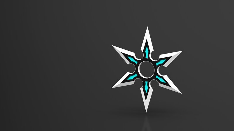Shuriken with Turquoise Accents