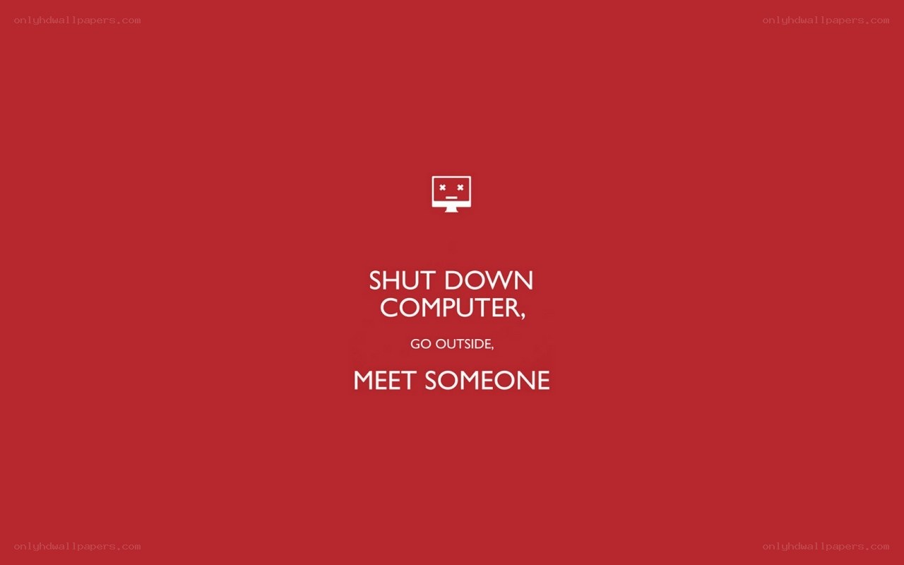 shutdown computer go outside