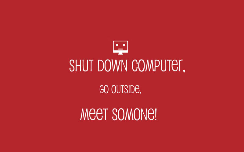 shutdown computer go outside