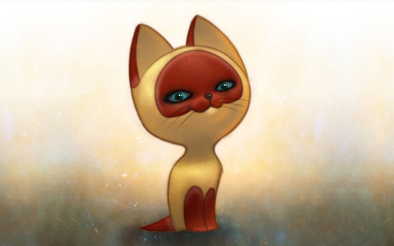 Siamese Cat Kitten — Yellow
