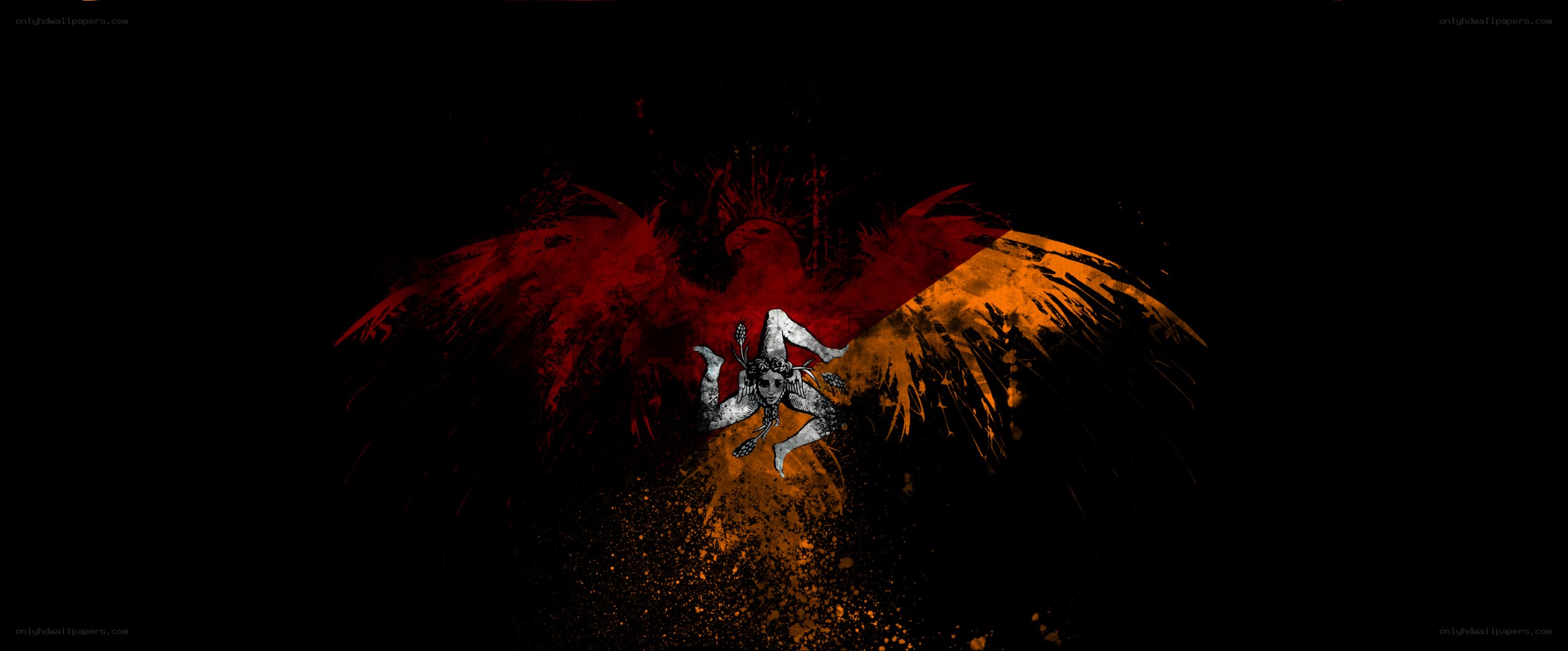 Sicilian flag with eagle