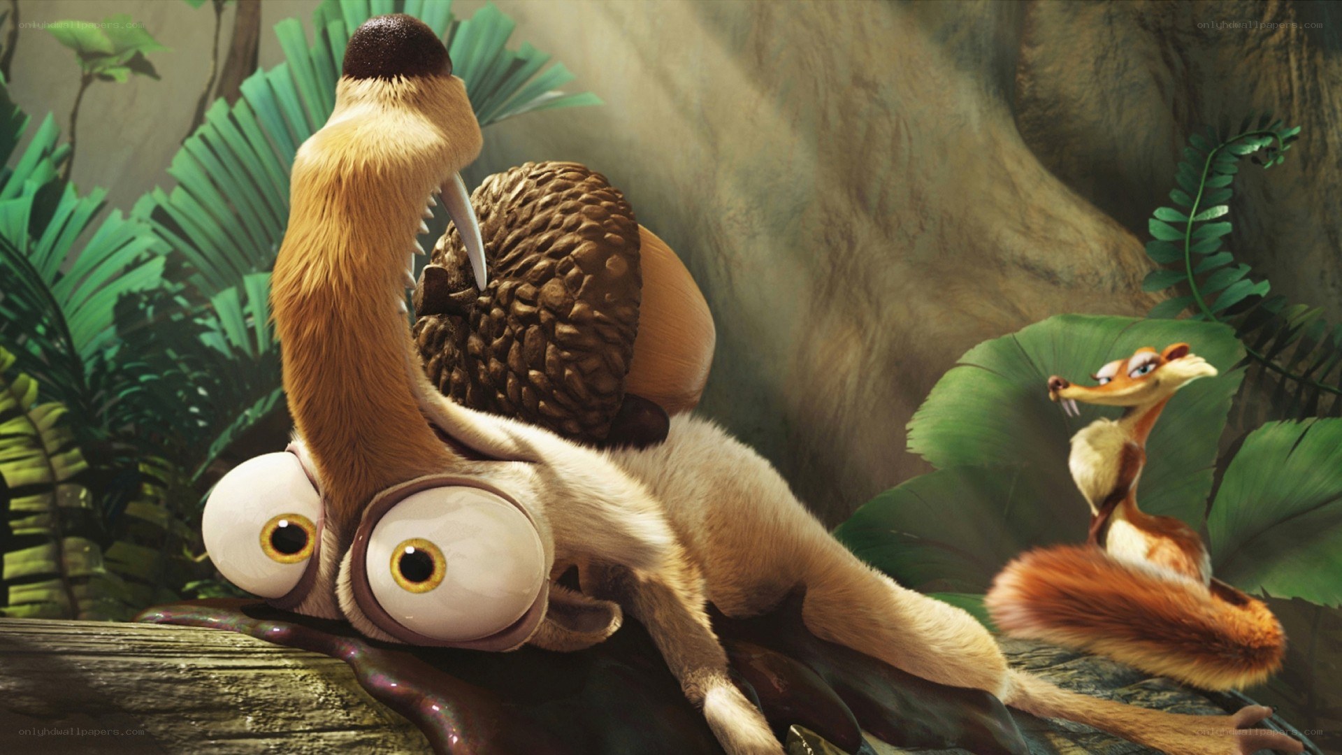 Sid and Scrat in jungle