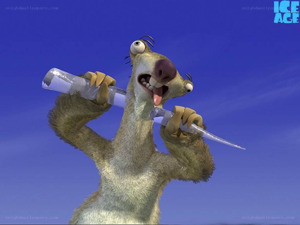 Sid the sloth with ice shards