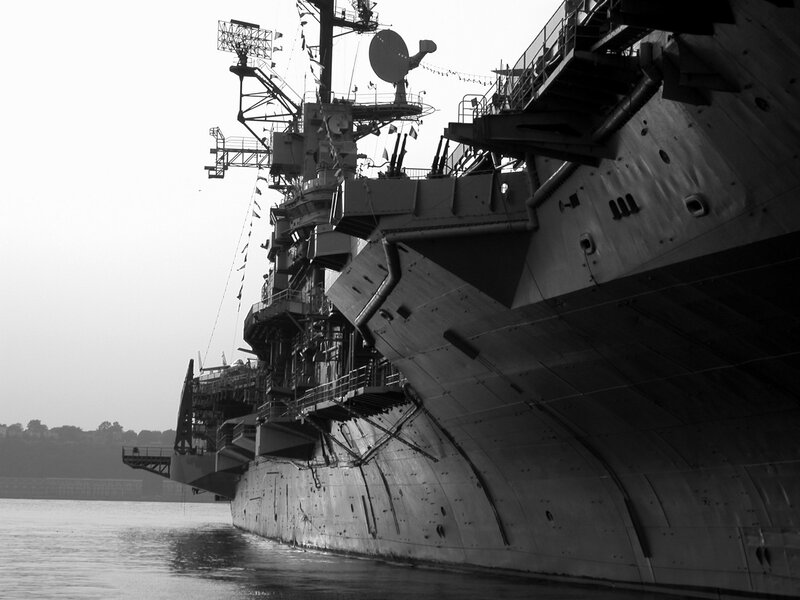 side view of aircraft carrier