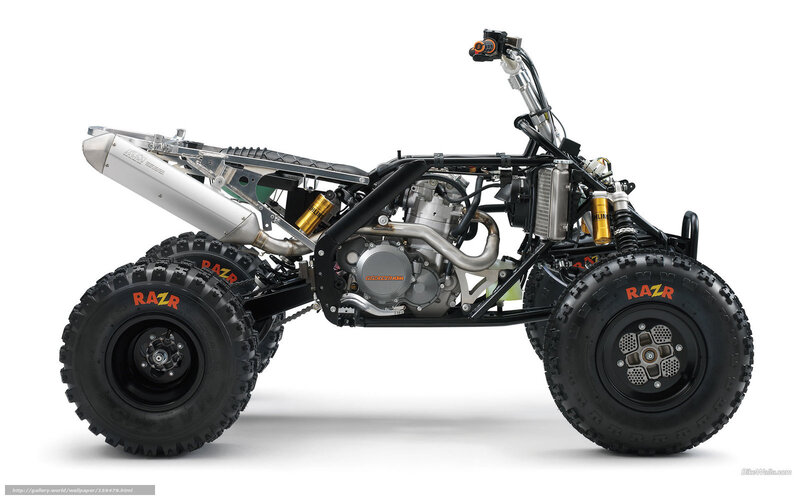 Side view of an ATV