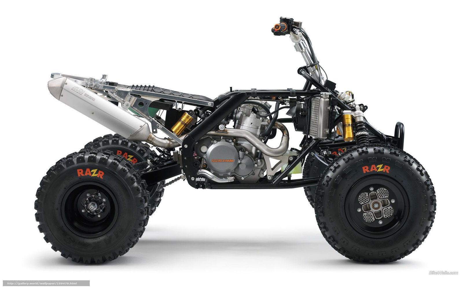 Side view of an ATV