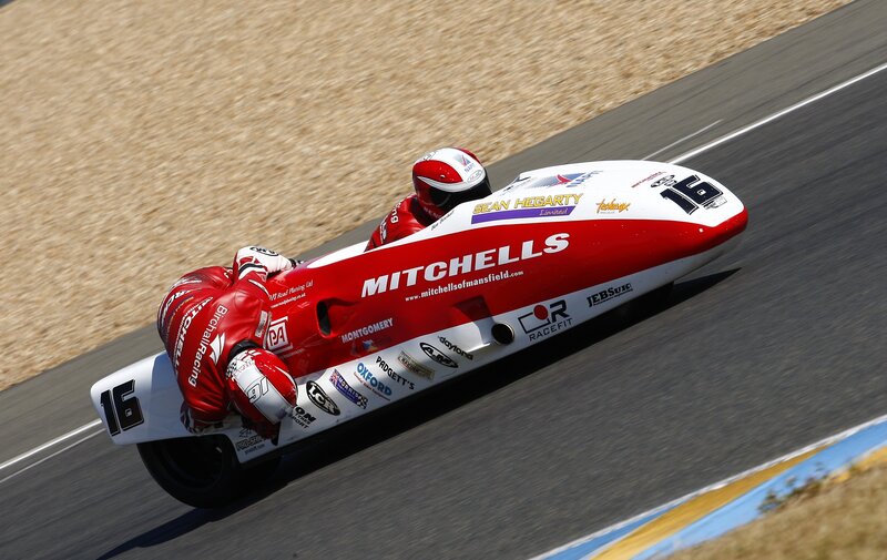 Sidecar Motorcycle Racer — Red
