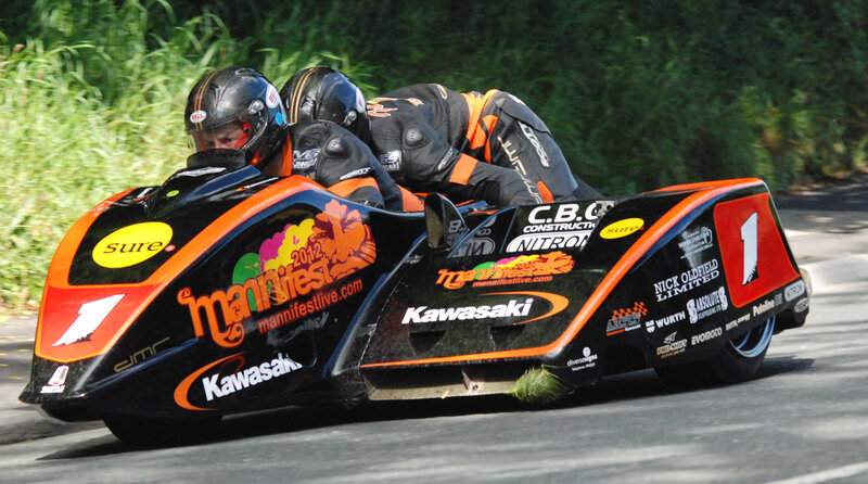 Sidecar Motorcycle Racing — Black