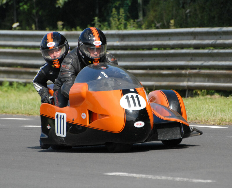 Sidecar Motorcycle Racing — Orange