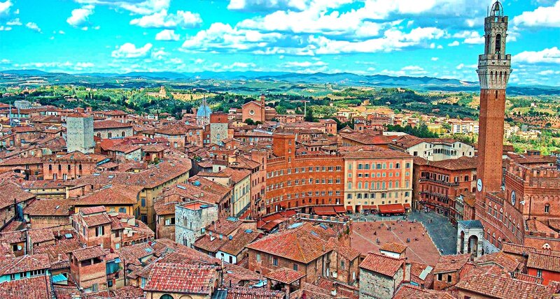 Siena Cityscape — Red