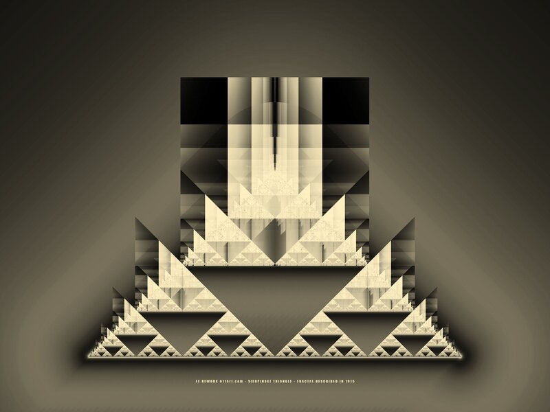 Sierpinski Triangle Fractal — Black