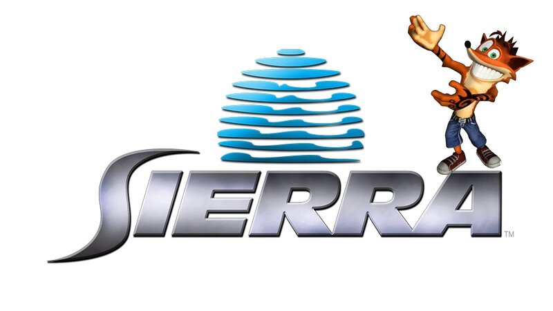Sierra logo with Crash Bandicoot
