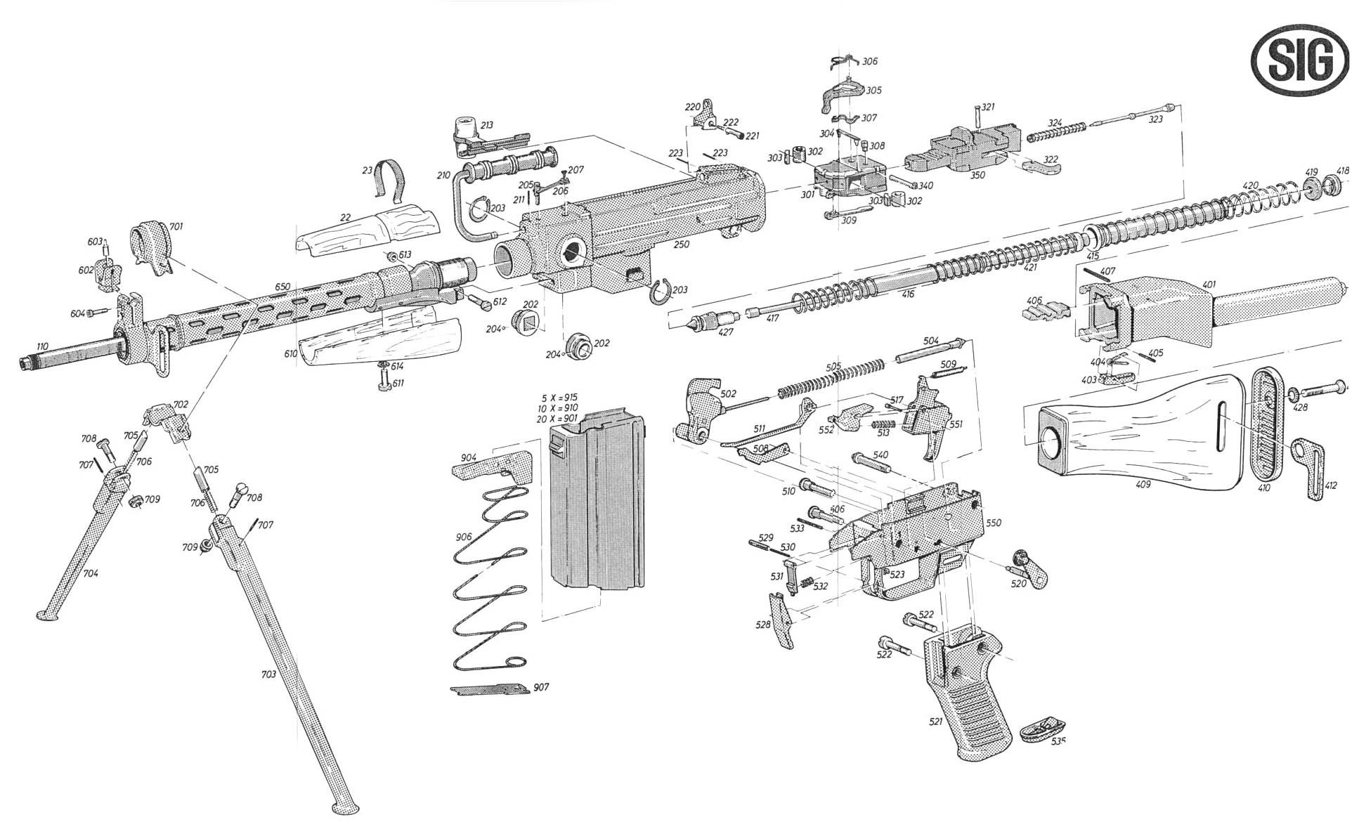 SIG firearm parts diagram