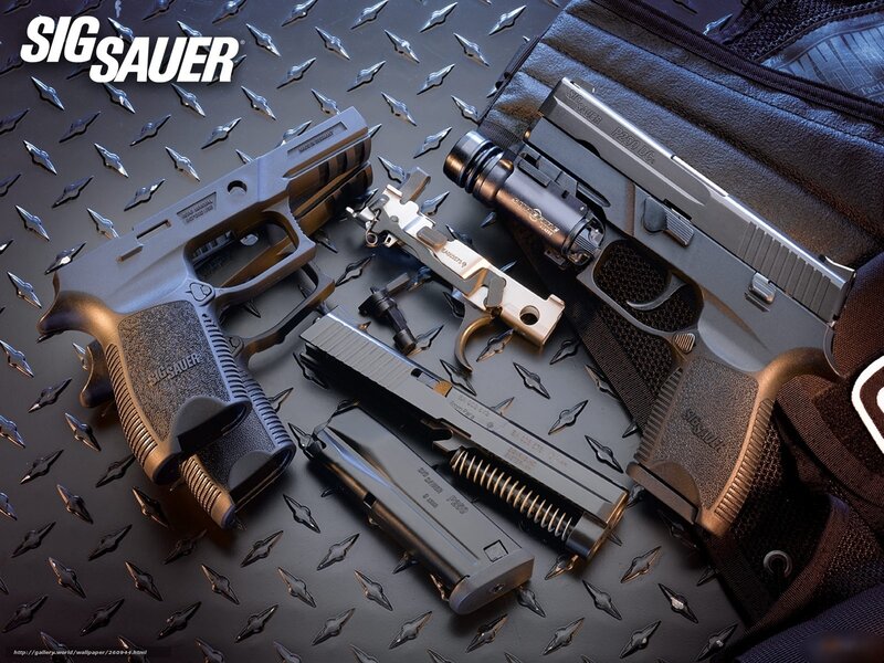 Sig Sauer firearms display
