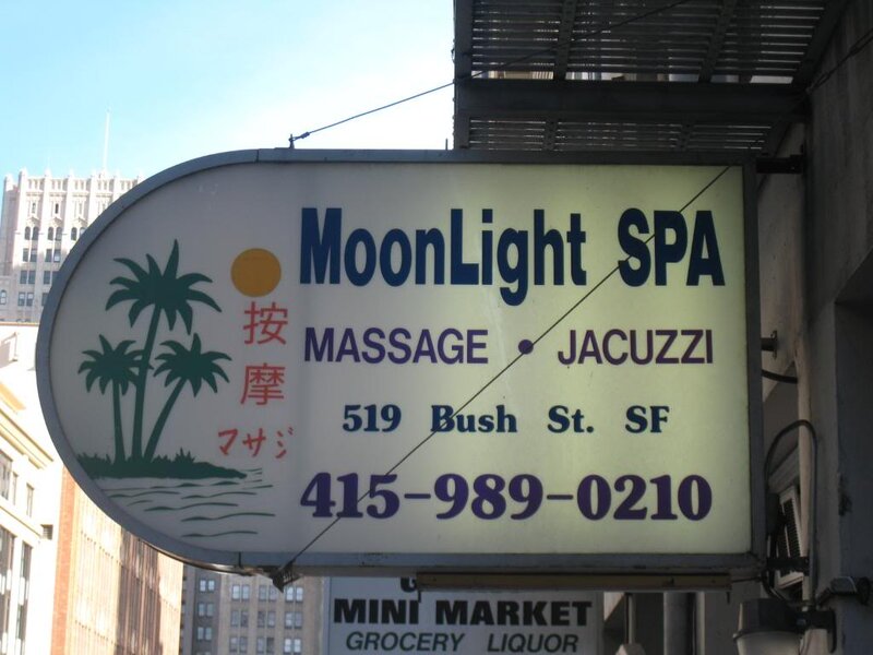 Sign for MoonLight SPA
