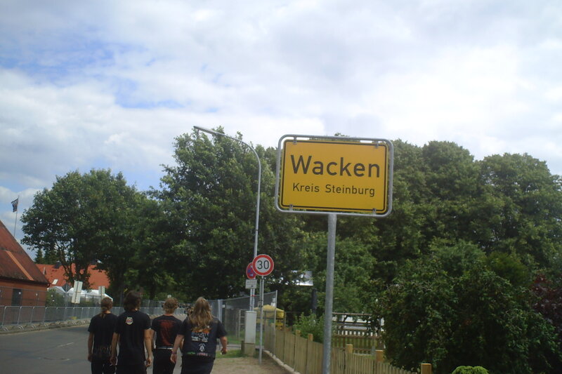 Sign for Wacken village