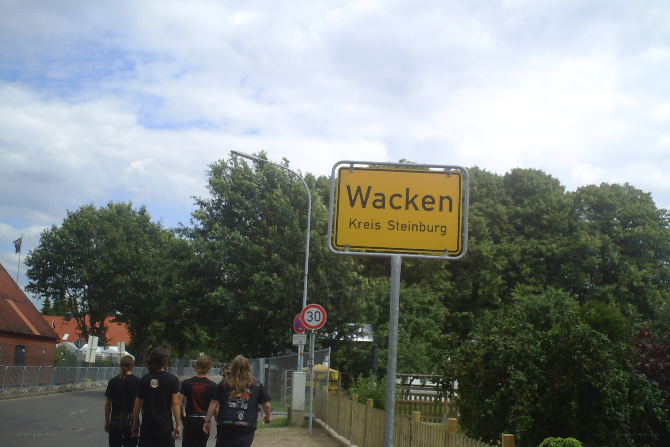 Sign for Wacken village