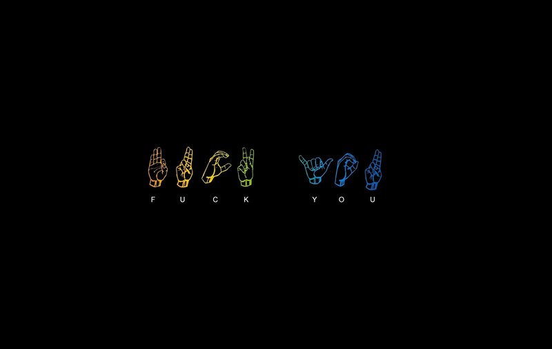Sign language for 'fuck you'