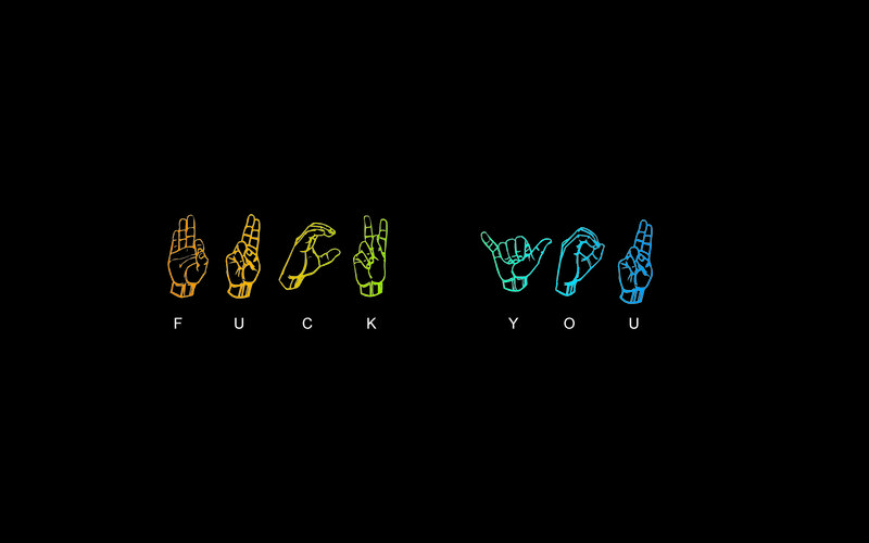 Sign language for 'fuck you'