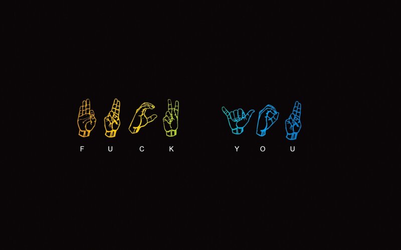 Sign Language Hands — Black, Neutral