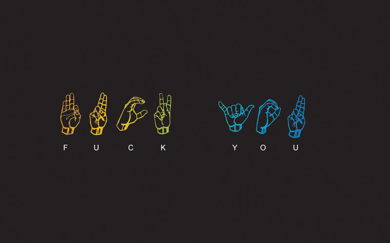 Sign Language Hands — Black