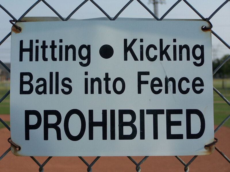 Sign on Chain-link Fence