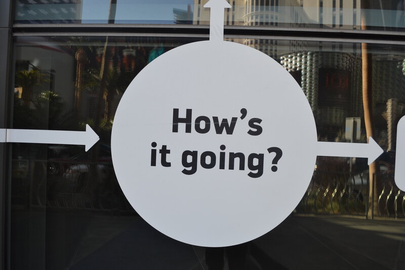Sign on Glass Door