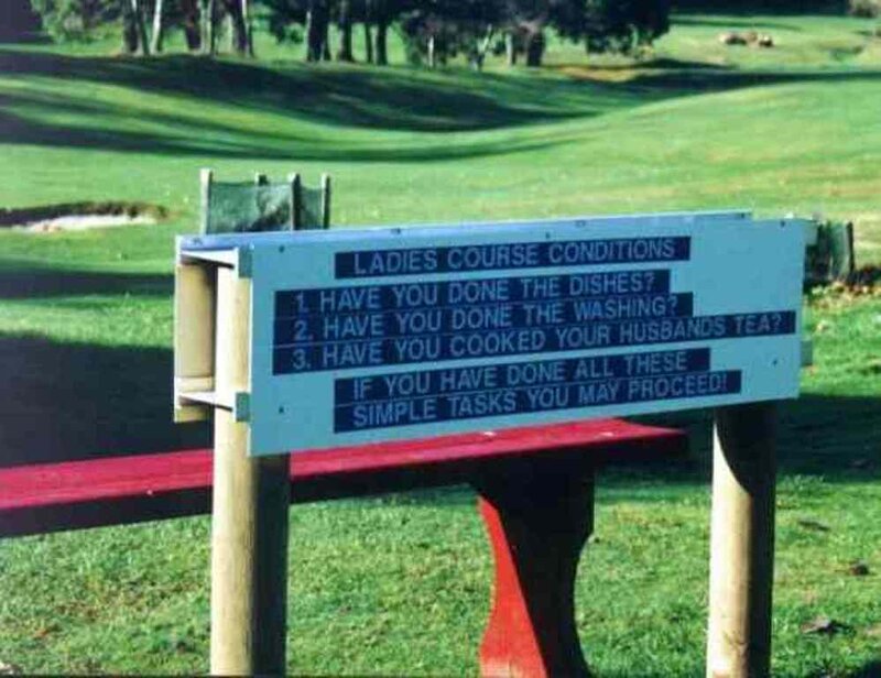 Sign on Golf Course