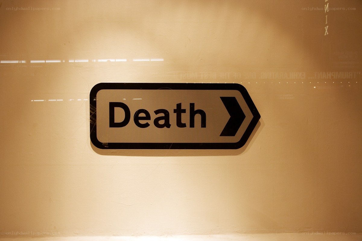 Sign pointing to death