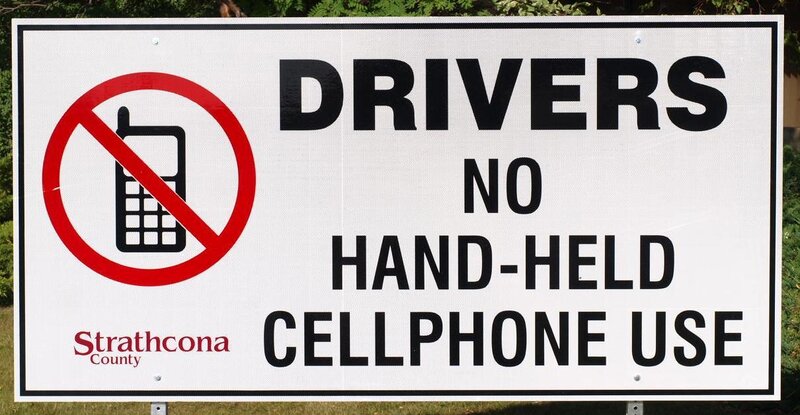 Sign Prohibiting Cell Phone Use