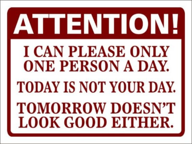 Sign with Humorous Text