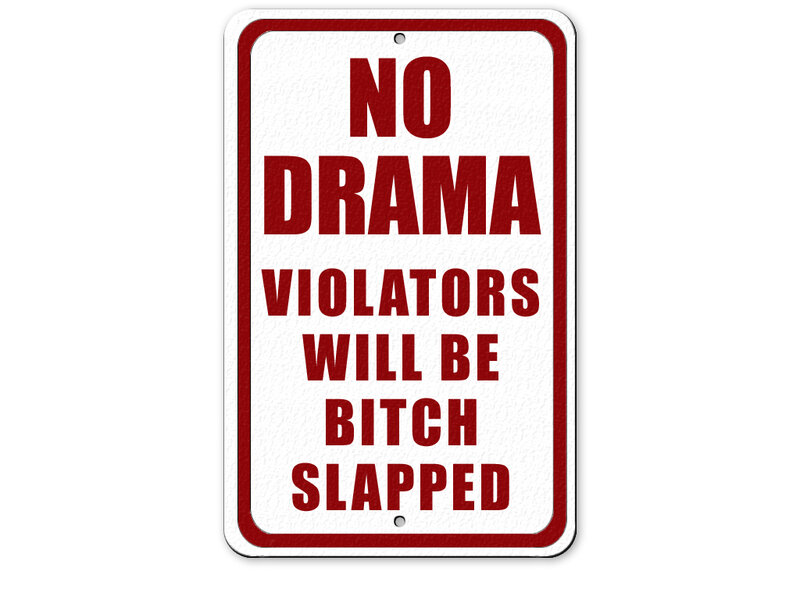 Sign with Red Text