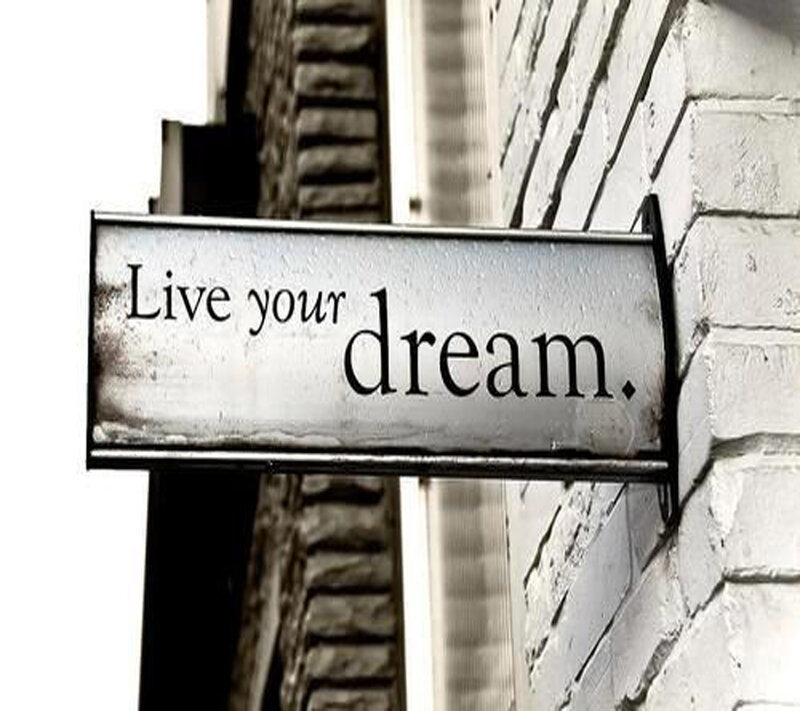Sign with Text on Wall — Black