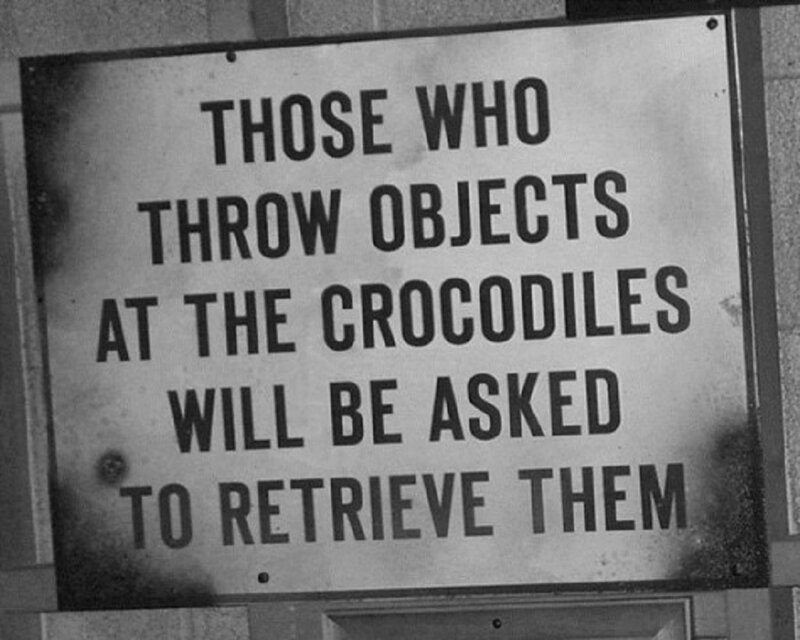 Sign with Warning Text