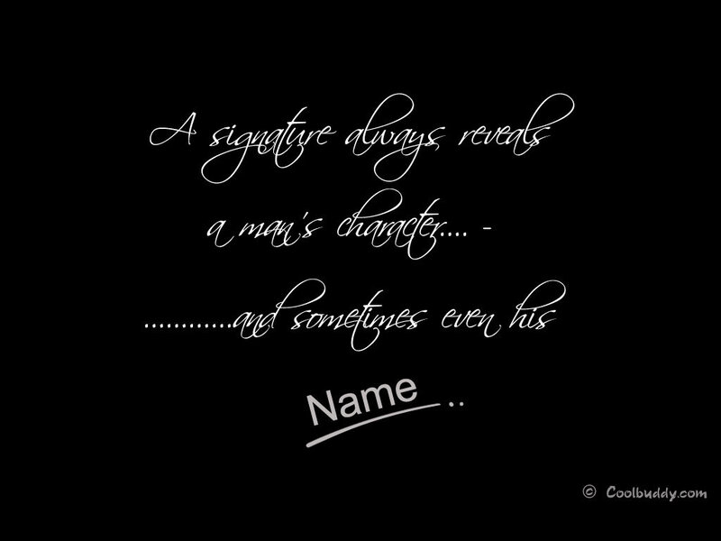 signature reveals character
