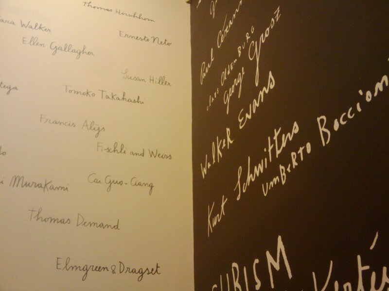 Signatures on a wall