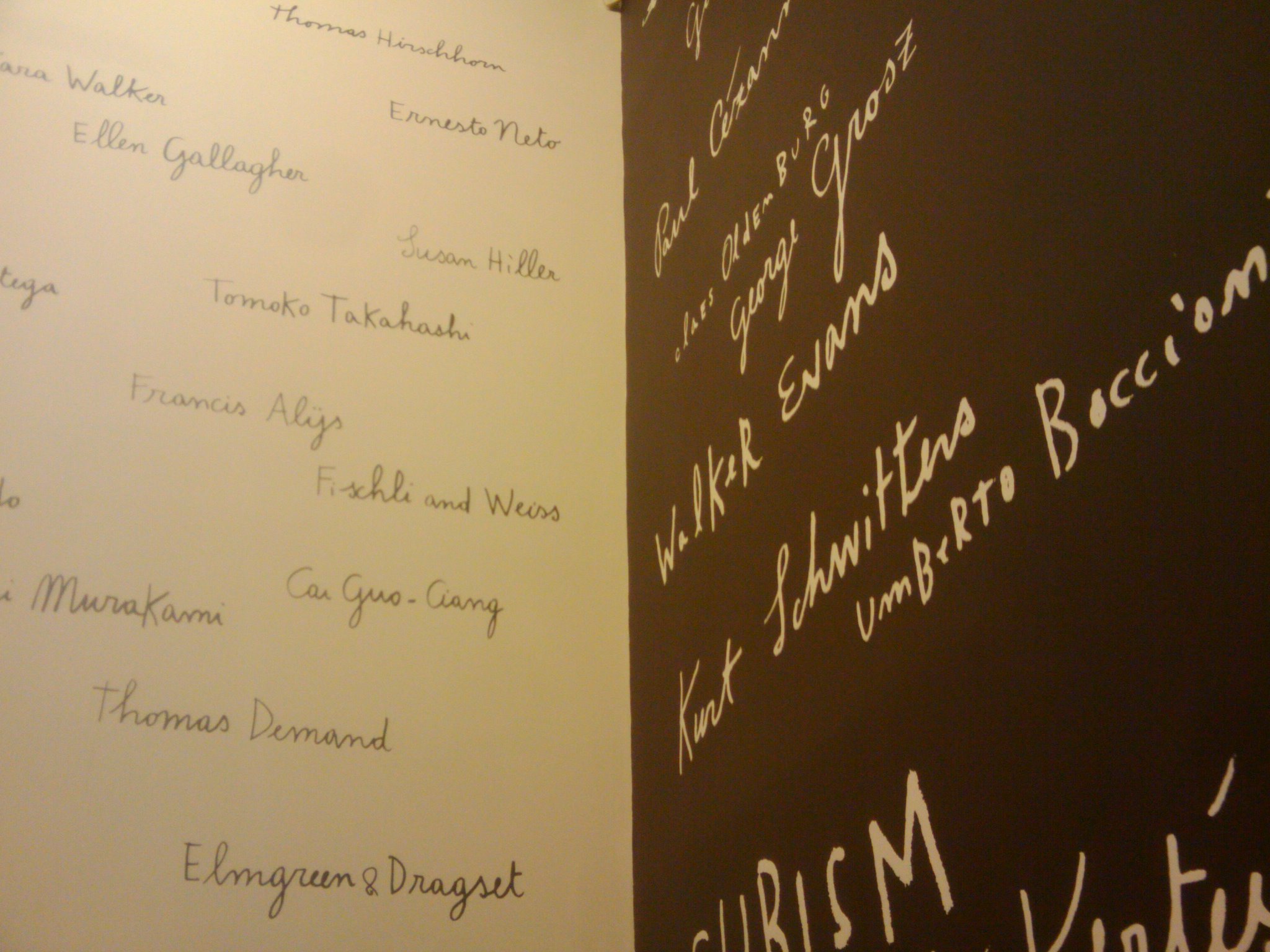 Signatures on a wall