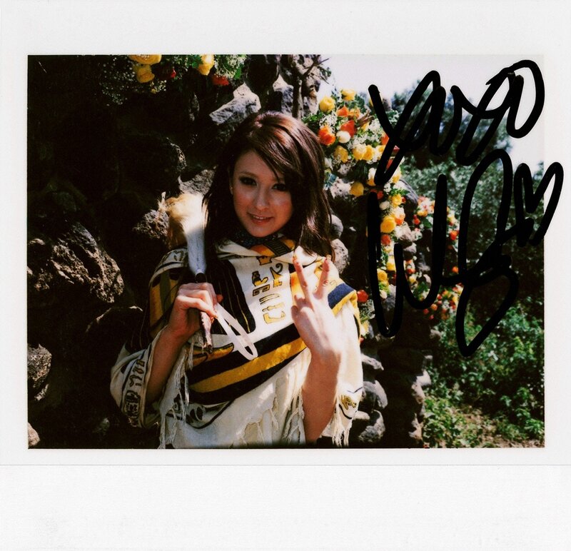 signed photo of woman in costume