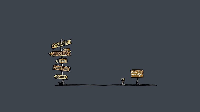 Signpost and Character — Gray, Minimalist
